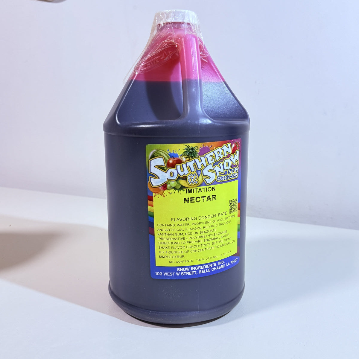 Southern Snow Imitation Nectar snowball flavoring concentrate, one gallon jug