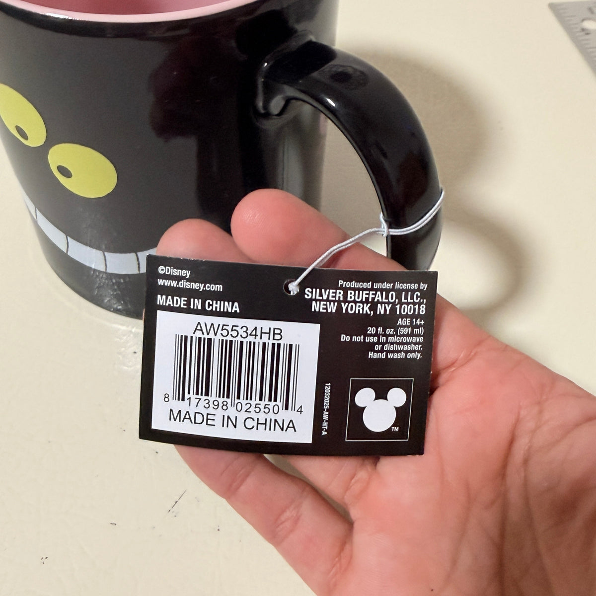 Silver Buffalo Disney Cheshire Cat Heat Reveal Mug, 20 oz - view 6 of 11