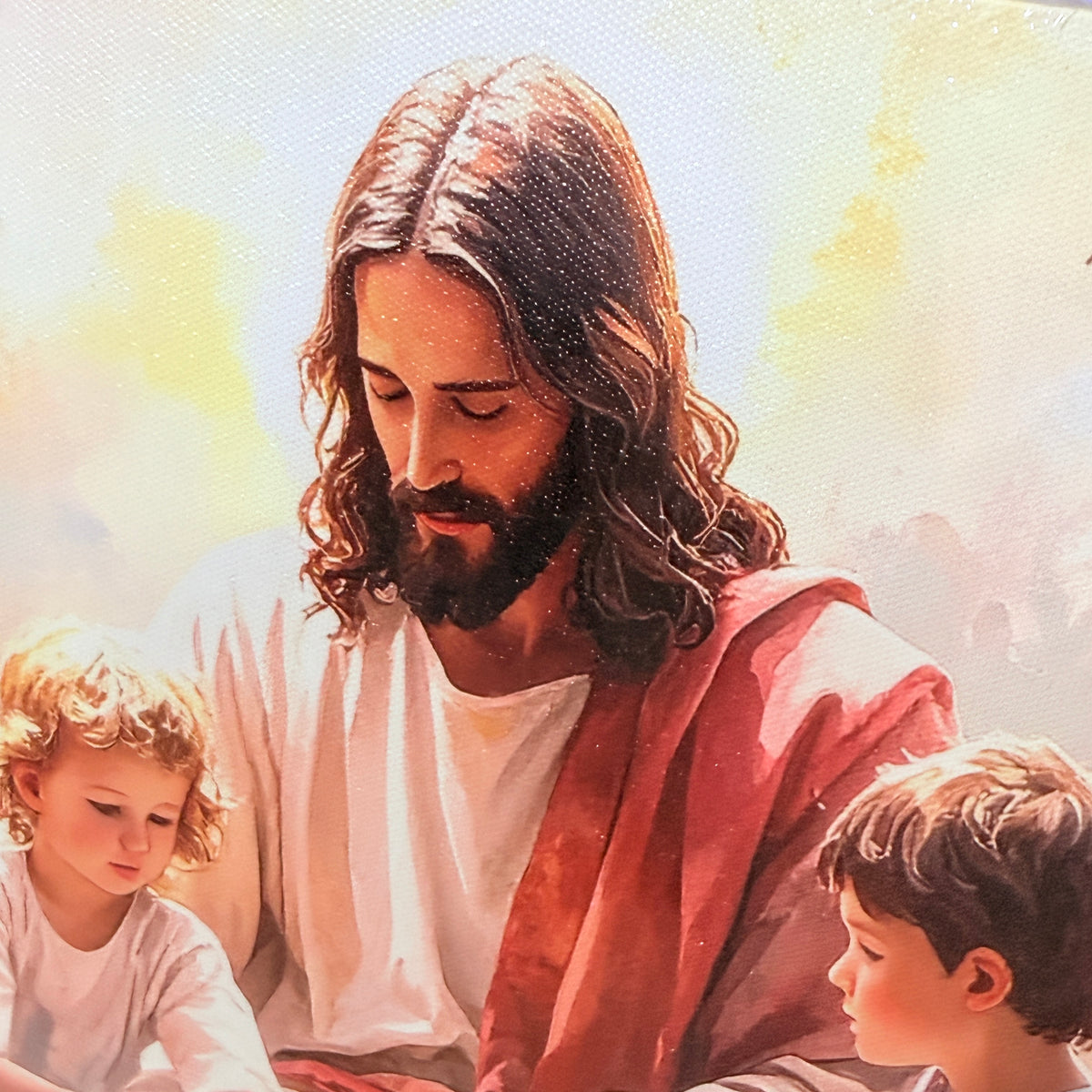 Jesus With Children Canvas Wall Art Print, 12 x 16 in, Gallery Wrapped - view 4 of 7