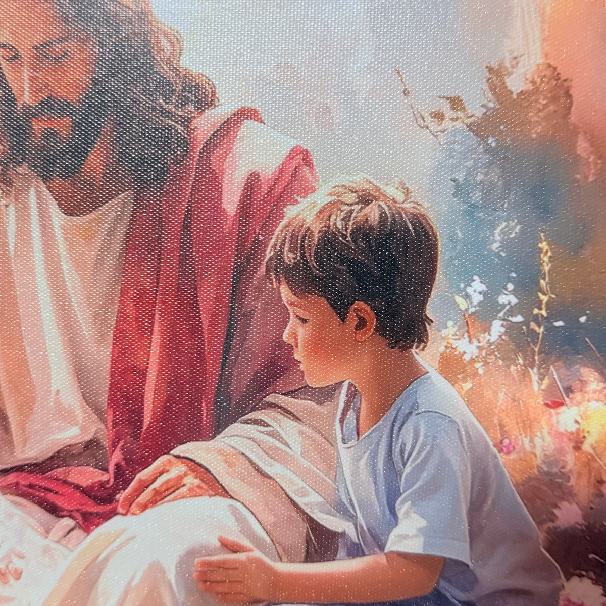 Jesus With Children Canvas Wall Art Print, 12 x 16 in, Gallery Wrapped - view 6 of 7