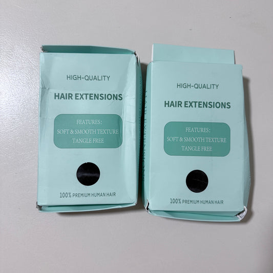 Human Hair Extensions 20 in, Loose Wave, Natural Black, Two Pieces - view 1 of 5