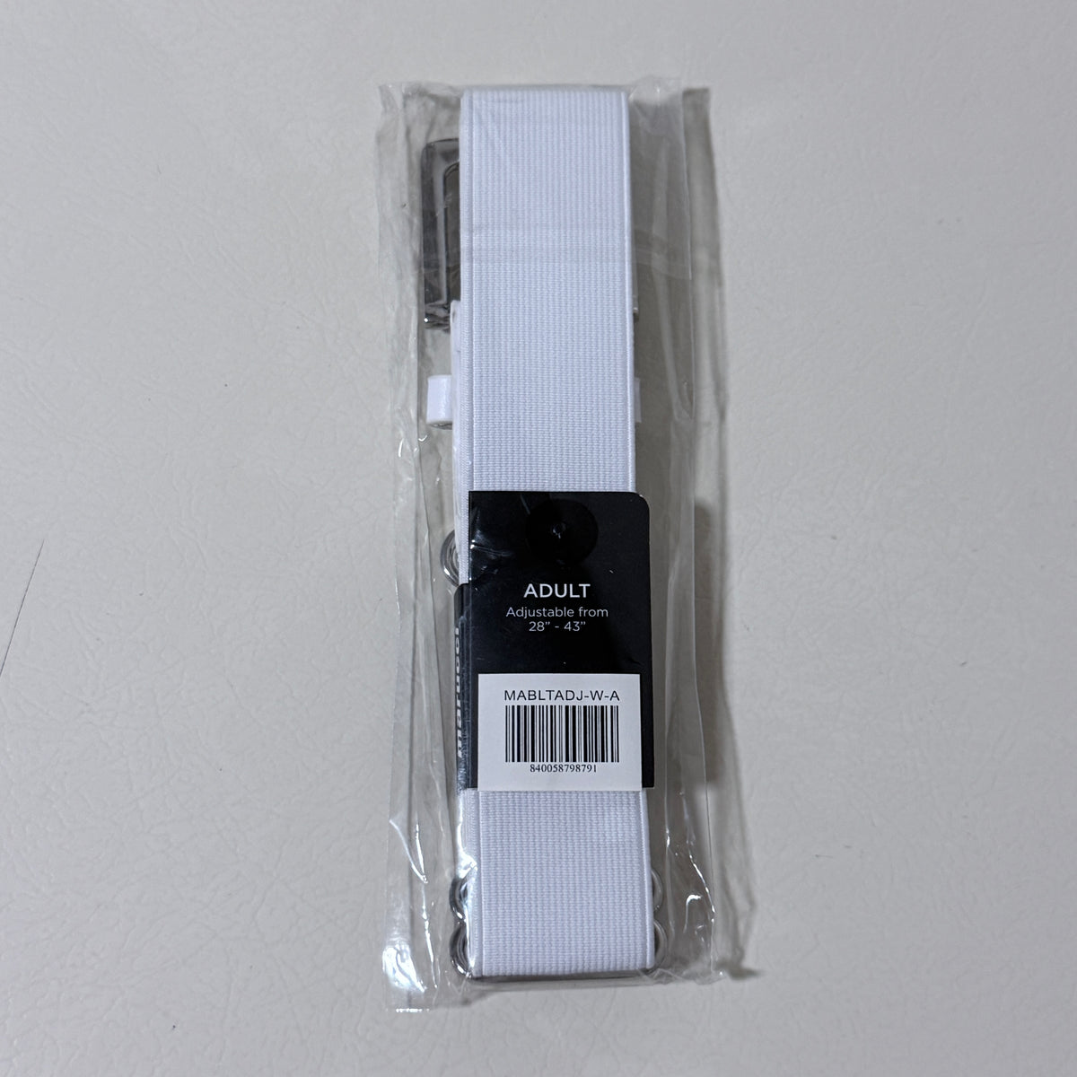 Marucci Adjustable Elastic Baseball Belt, Adult, White - view 2 of 6