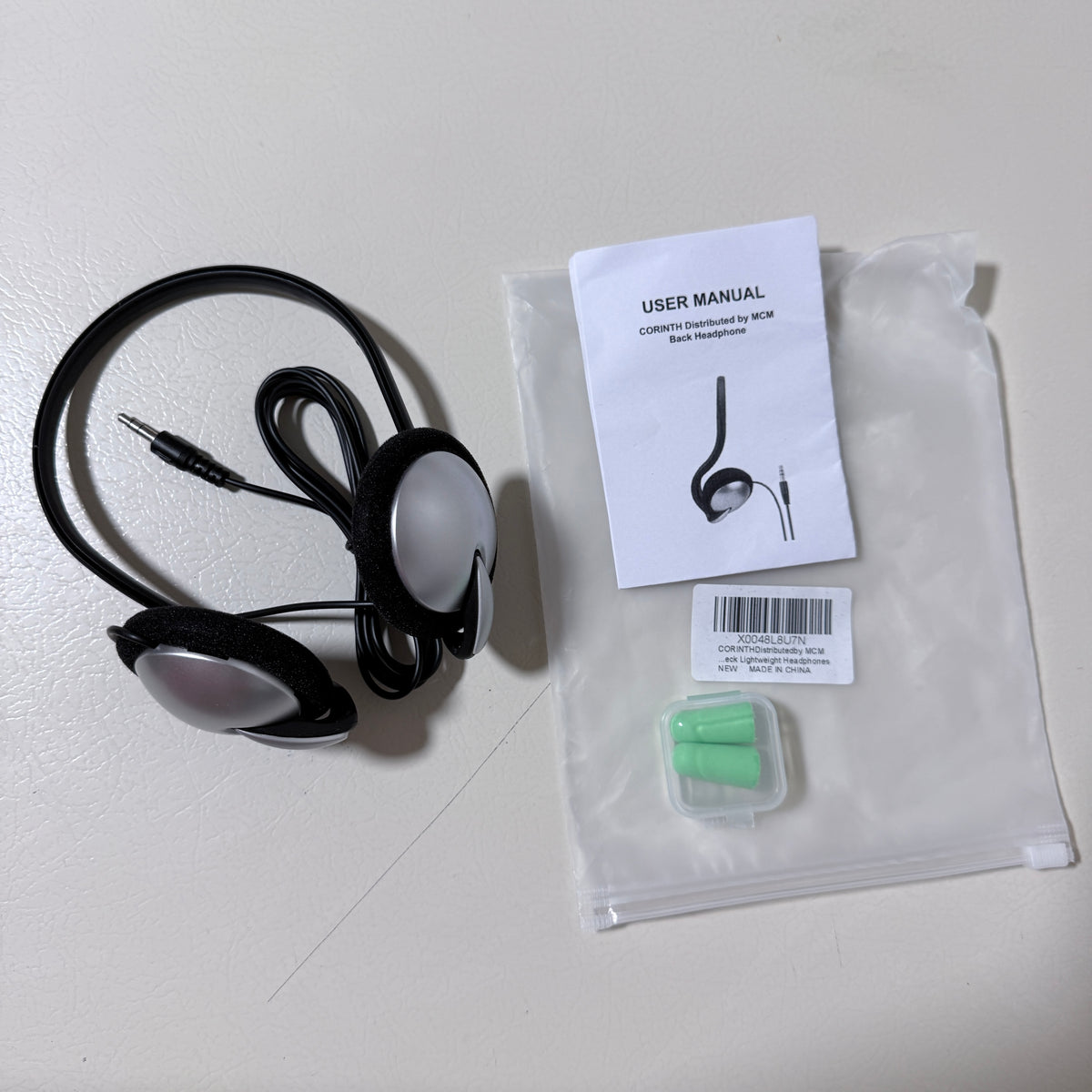 Back of Head Stereo Headphones, Wired 3.5 mm, Foam Ear Pads - view 2 of 7