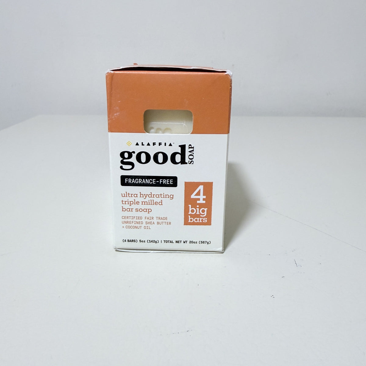 Alaffia Good Soap Fragrance-Free Triple Milled Bar Soap, 4 x 5 oz - view 2 of 6