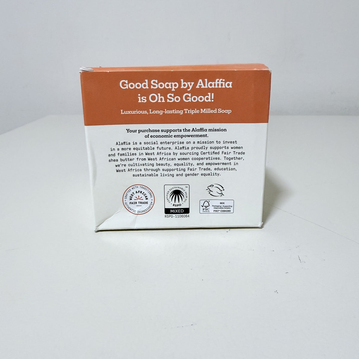 Alaffia Good Soap Fragrance-Free Triple Milled Bar Soap, 4 x 5 oz - view 4 of 6