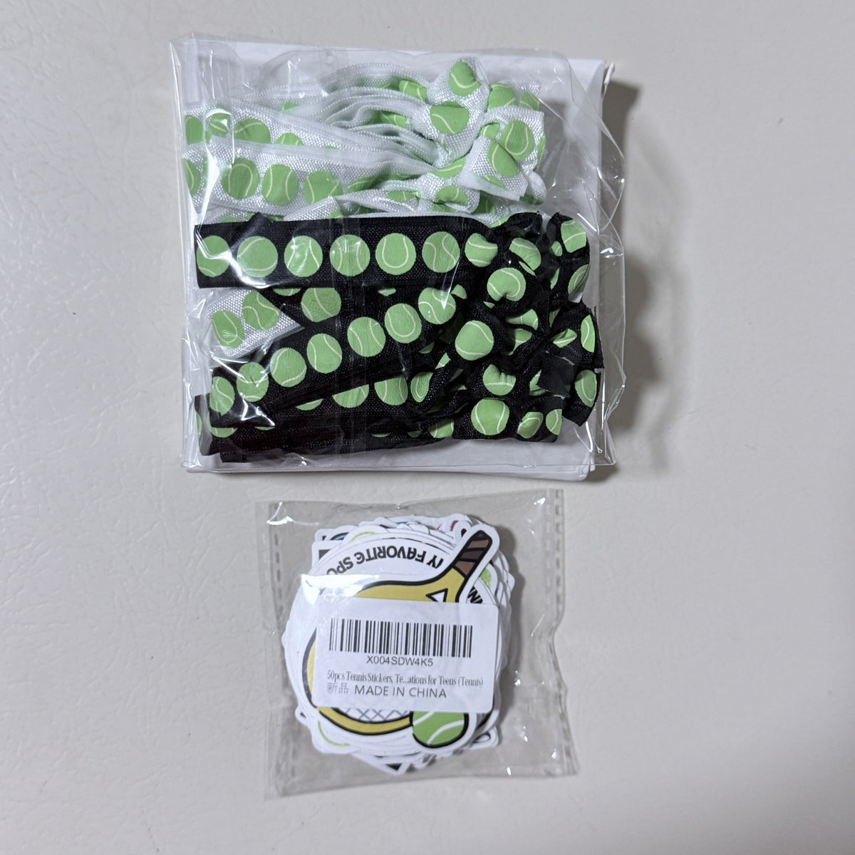 Tennis Hair Ties 20 Pcs and Tennis Stickers 50 Pcs, Party Favor Set - view 2 of 4
