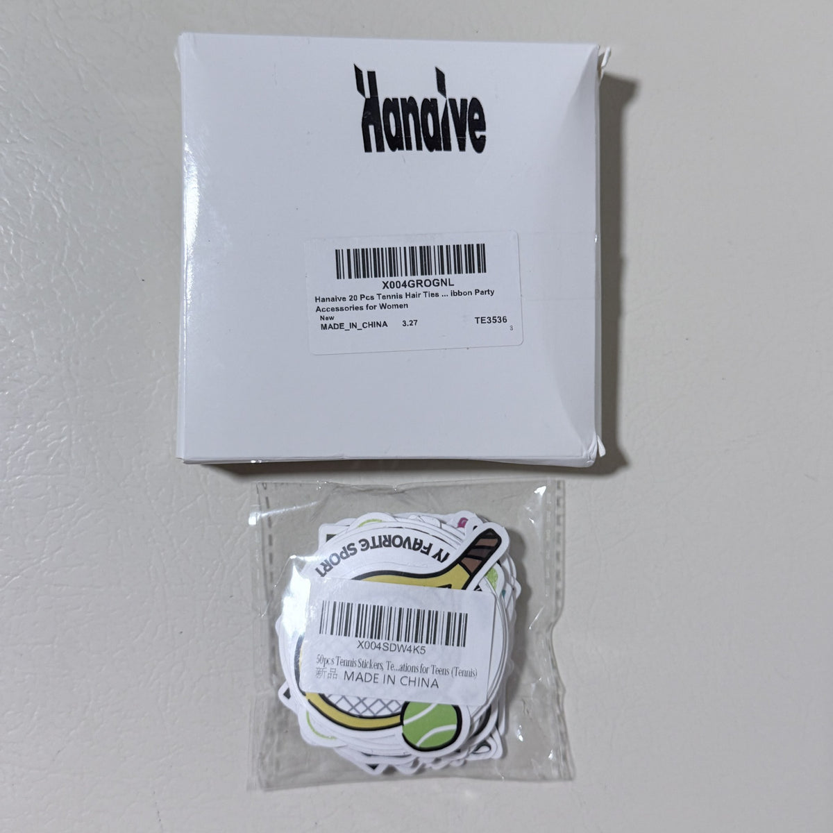 Tennis Hair Ties 20 Pcs and Tennis Stickers 50 Pcs, Party Favor Set - view 3 of 4
