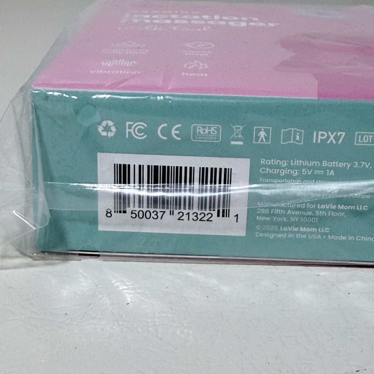 LaVie Warming Lactation Massager, Teal and Pink - view 5 of 7