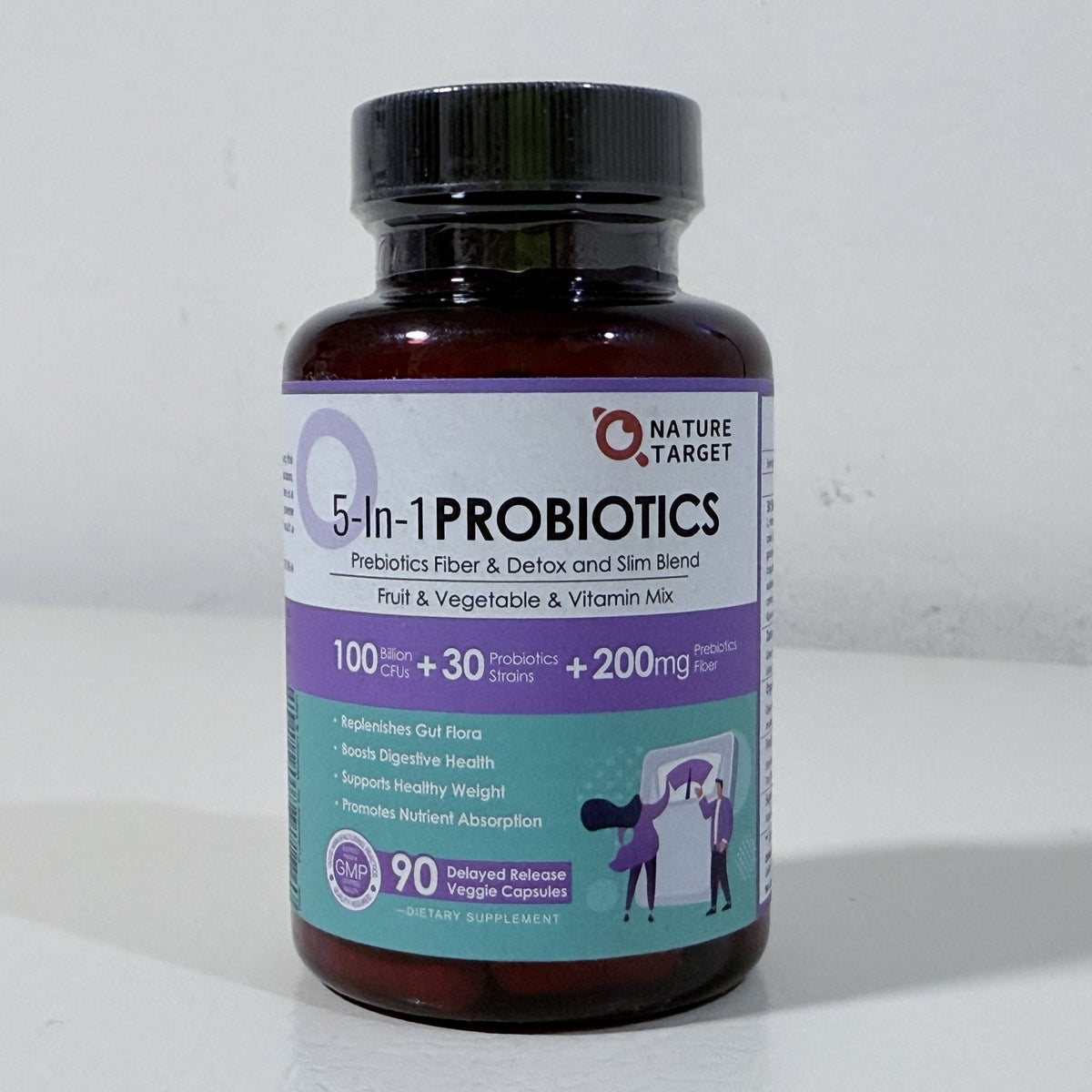 Nature Target 5-in-1 Probiotics 100 Billion CFU, 90 Caps, Exp 06/2028 - view 1 of 6