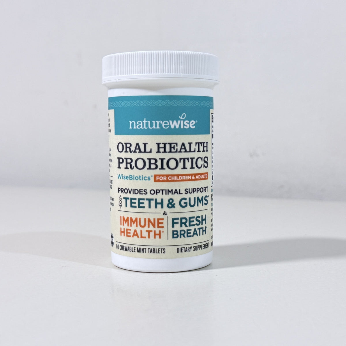NatureWise Oral Health Probiotics, 60 Mint Chewables, BB 11/2027 - view 1 of 6