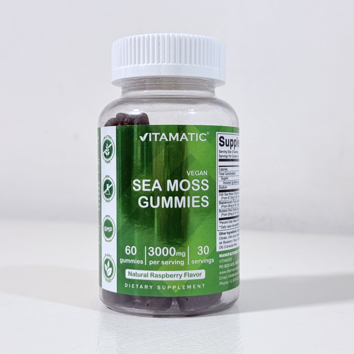 Vitamatic Vegan Sea Moss Gummies 3000 mg, 60 Count, Exp 10/2027 - view 1 of 4