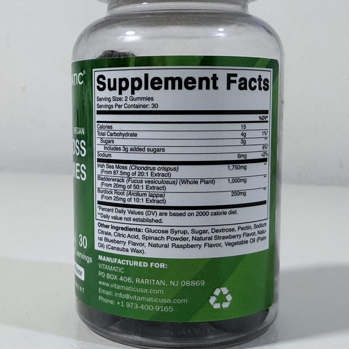 Vitamatic Vegan Sea Moss Gummies 3000 mg, 60 Count, Exp 10/2027 - view 2 of 4