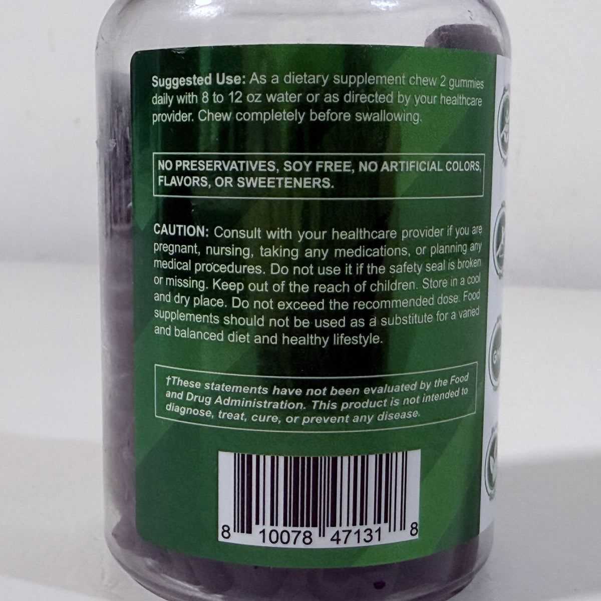Vitamatic Vegan Sea Moss Gummies 3000 mg, 60 Count, Exp 10/2027 - view 3 of 4