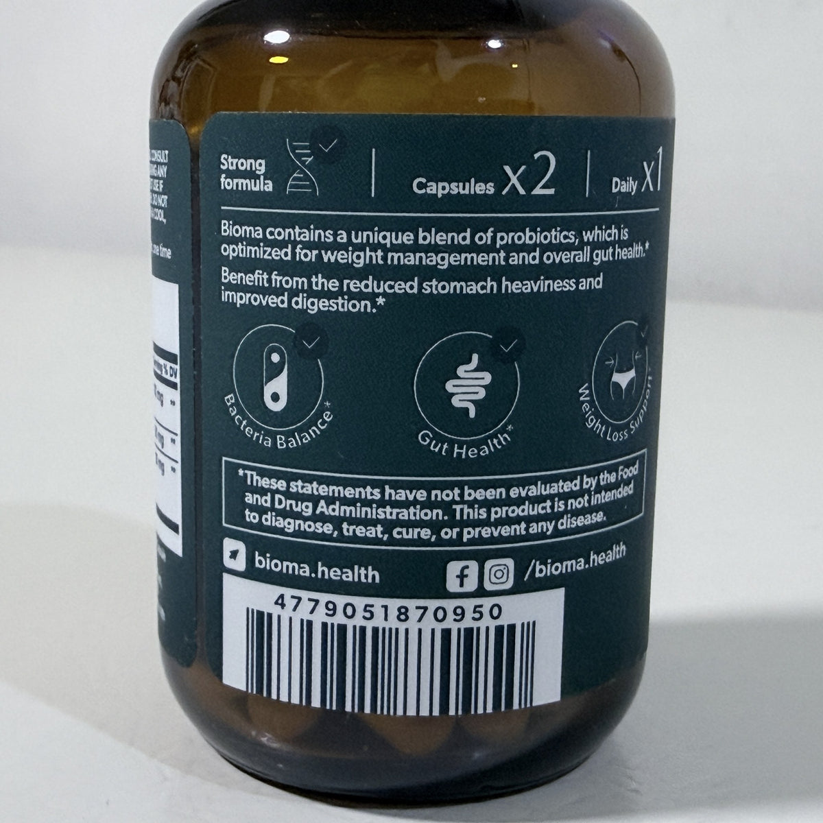 Bioma Probiotics, 60 Vegan Capsules, Exp 02/2027 - view 3 of 5