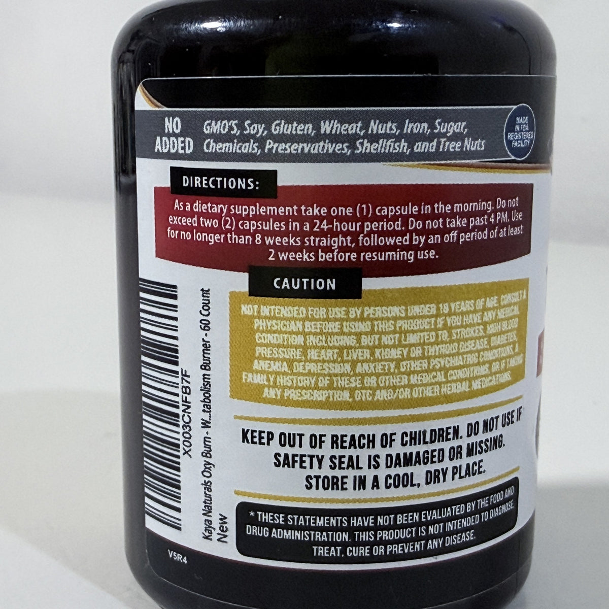 Kaya Naturals Oxy Burn Thermogenic, 60 Capsules, Exp 03/2028 - view 3 of 5