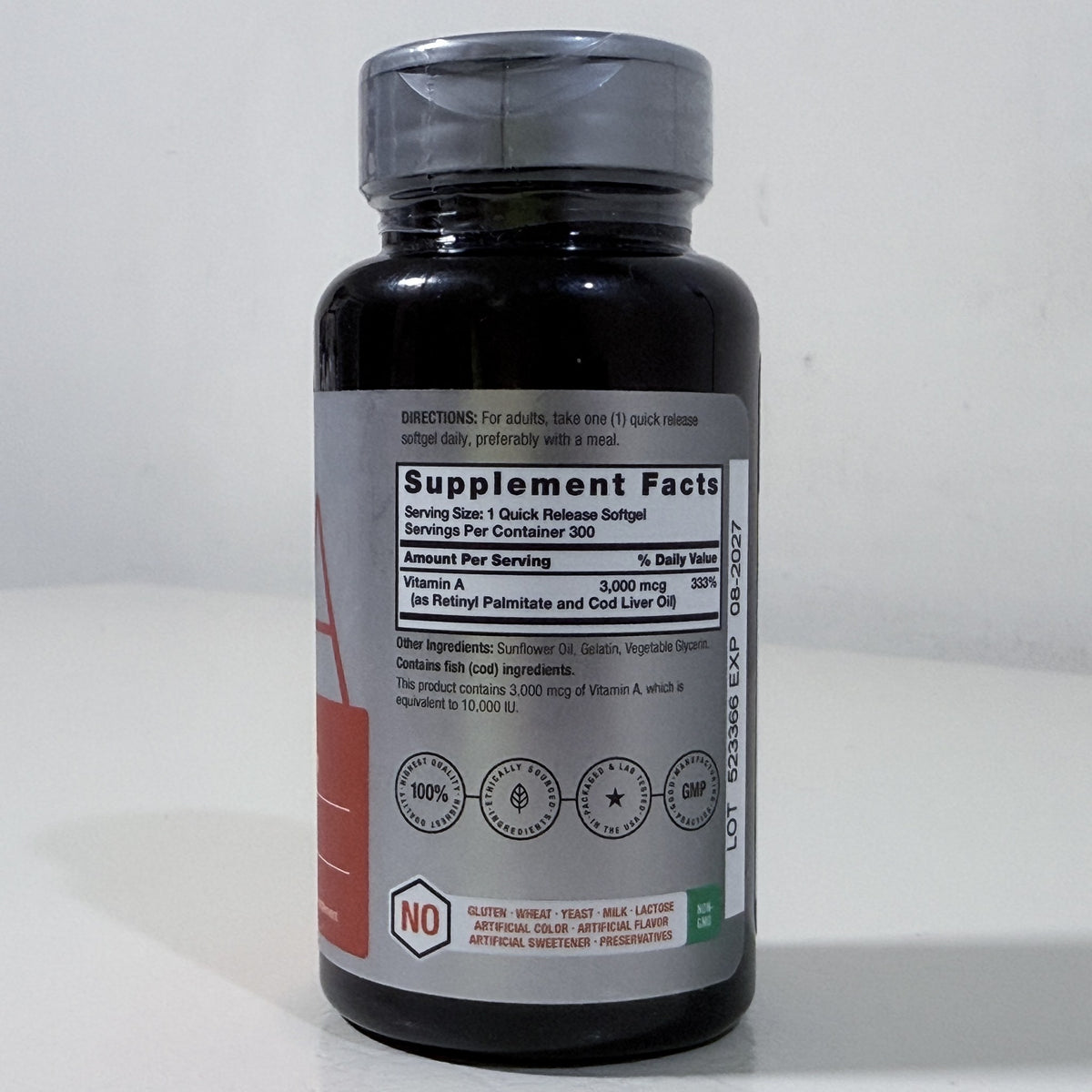 Horbaach Vitamin A 10,000 IU, 300 Softgels, Exp 08/2027 - view 2 of 5