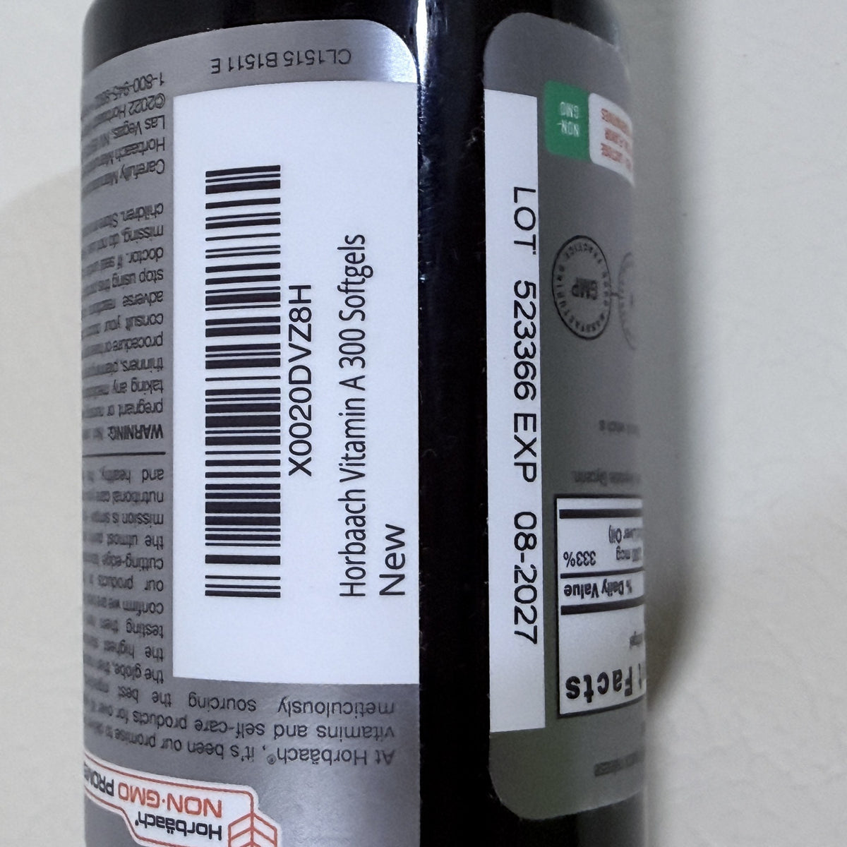 Horbaach Vitamin A 10,000 IU, 300 Softgels, Exp 08/2027 - view 4 of 5