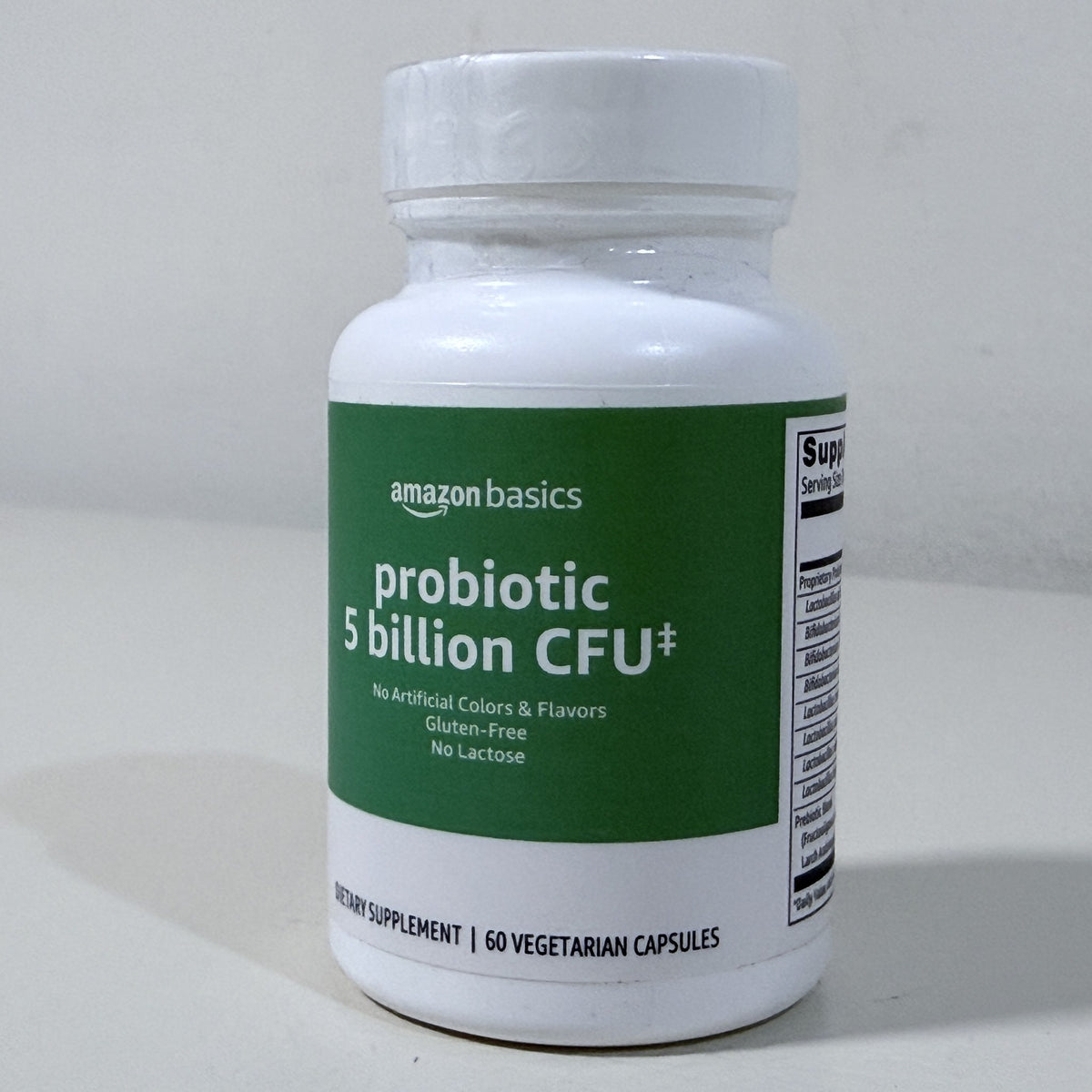 Amazon Basics Probiotic 5 Billion CFU, 60 Veg Capsules, Exp 08/2027 - view 1 of 5