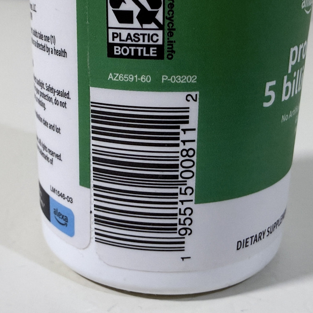 Amazon Basics Probiotic 5 Billion CFU, 60 Veg Capsules, Exp 08/2027 - view 4 of 5