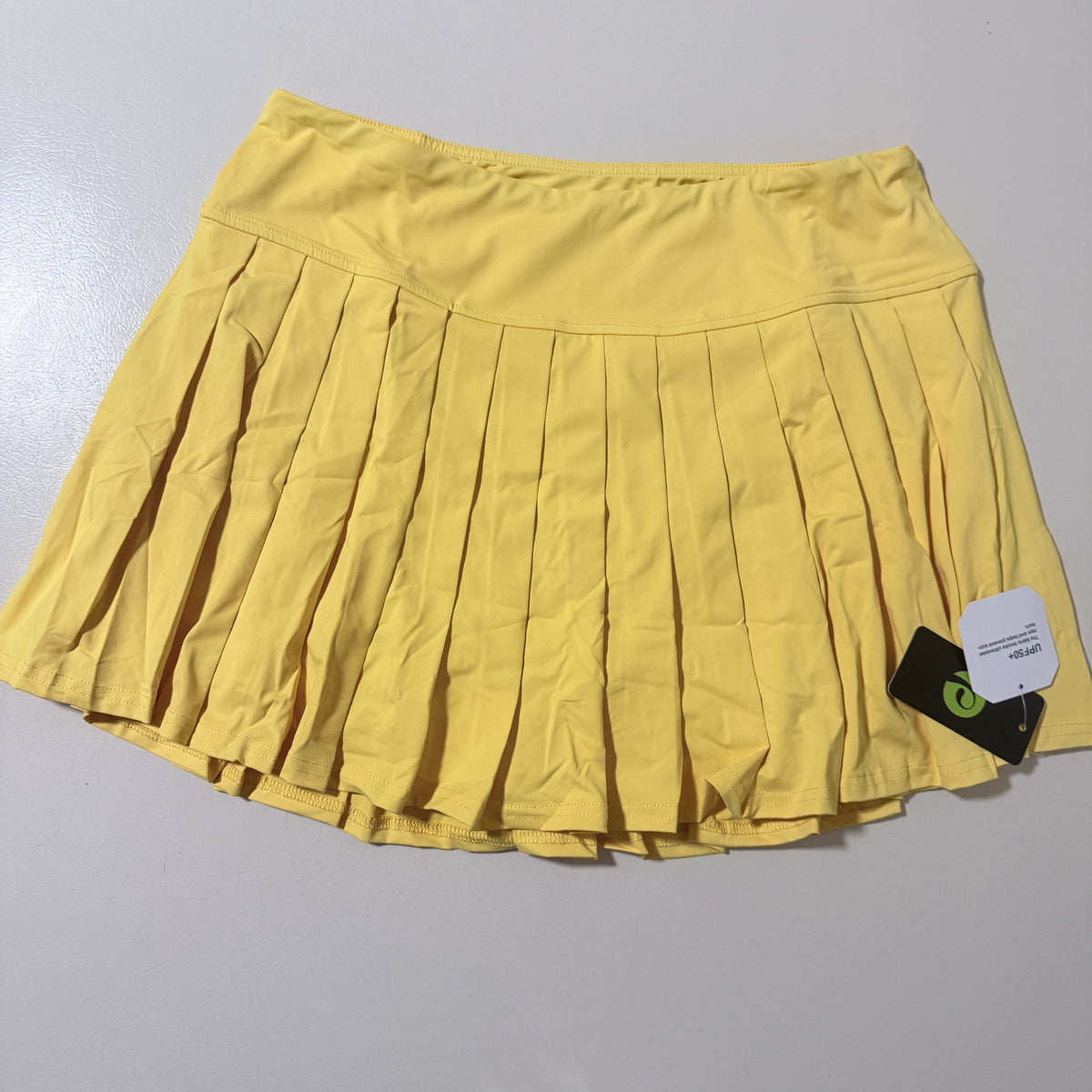 PINSPARK Pleated Tennis Skort with Pocket, Yellow, Women's XL - view 5 of 6