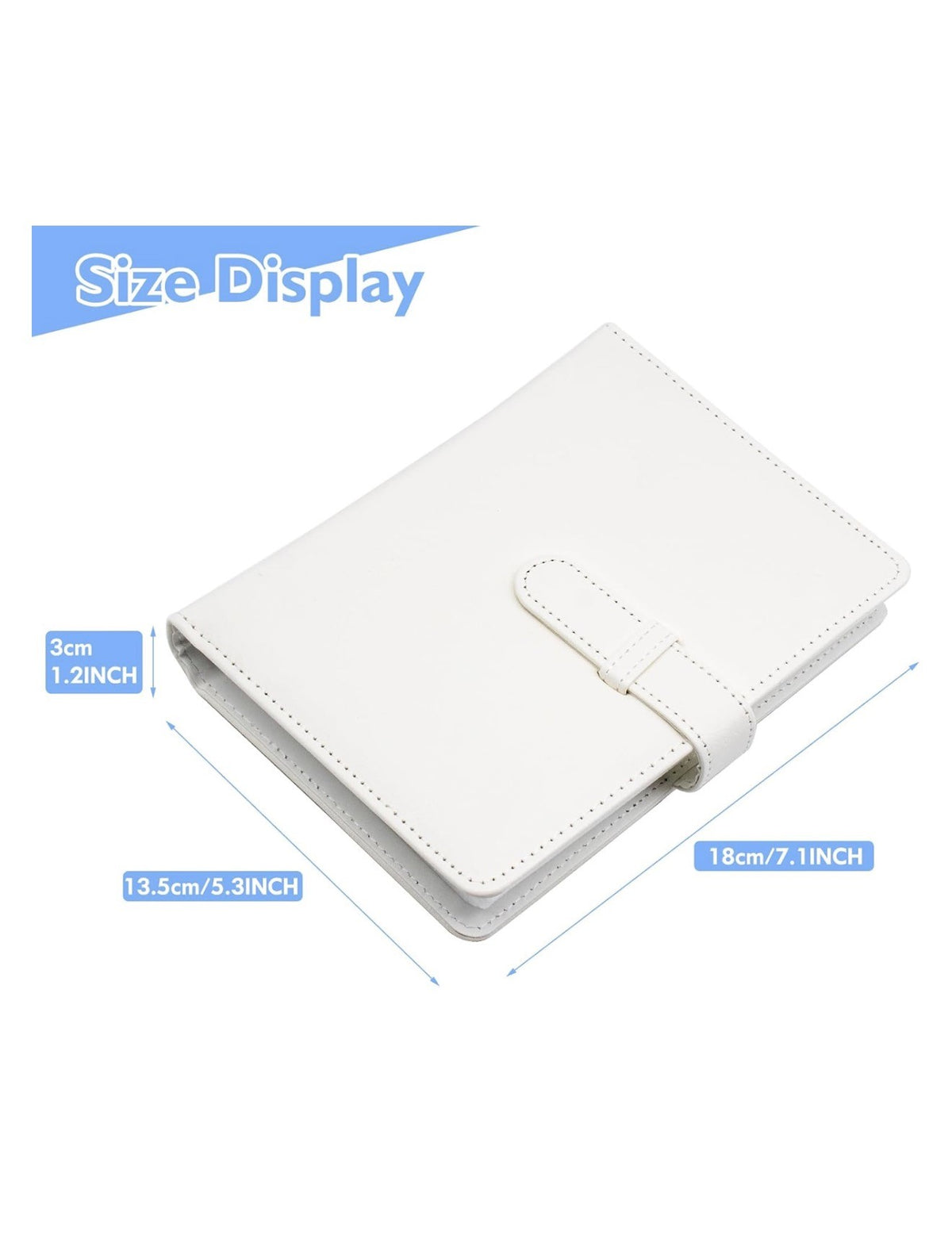 4x6 Photo Album, White Faux Leather with Snap Strap, Holds 68 Photos - view 2 of 10