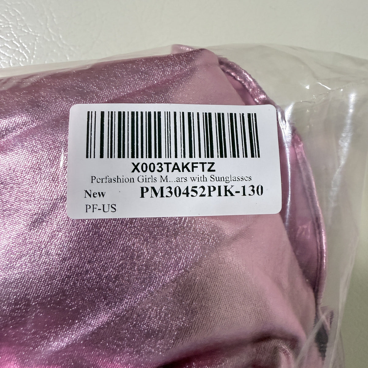 Girls Metallic Pink Ruffle Skirt with Heart Sunglasses, Size 130 - view 4 of 5