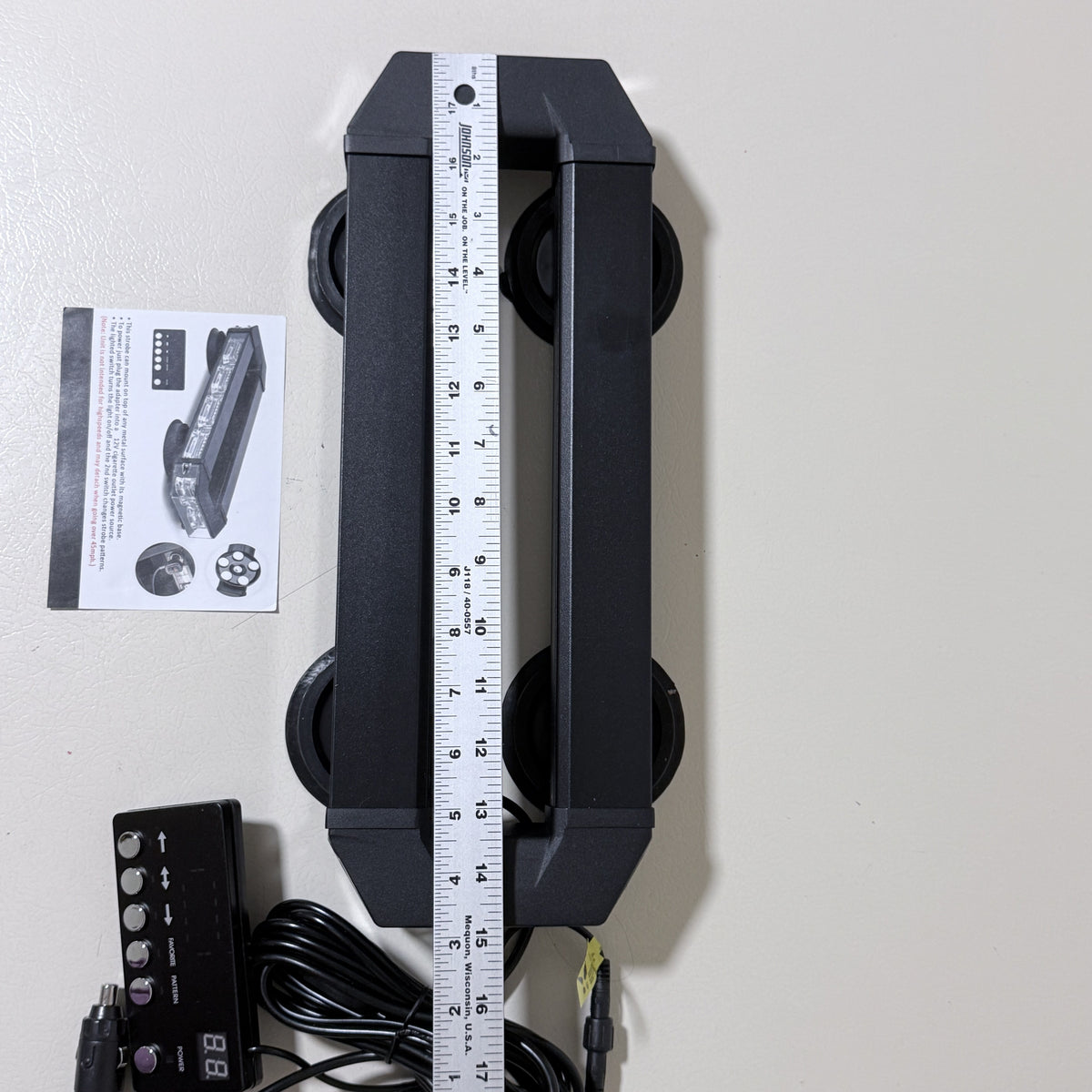 LED Rooftop Strobe Light Bar, Magnetic Base, Controller, 12V Plug - view 7 of 18