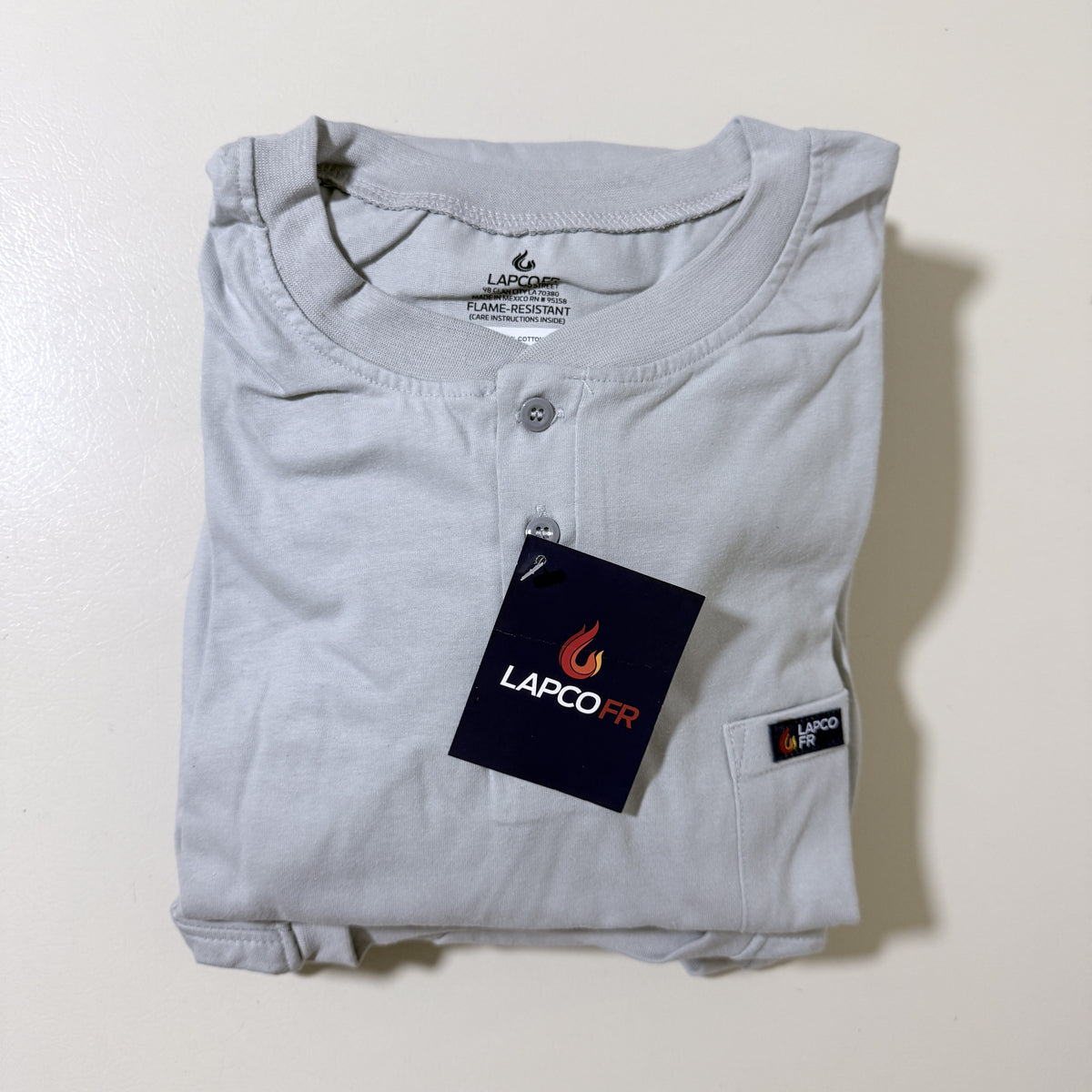 LAPCO FR Henley Tee Lot of 5, Gray, 5XL Tall, Flame Resistant CAT 2 - view 1 of 14