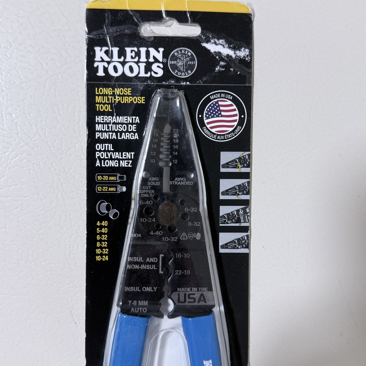 Klein Tools 1010 Long-Nose Multi-Purpose Tool, Wire Stripper Crimper - view 2 of 4