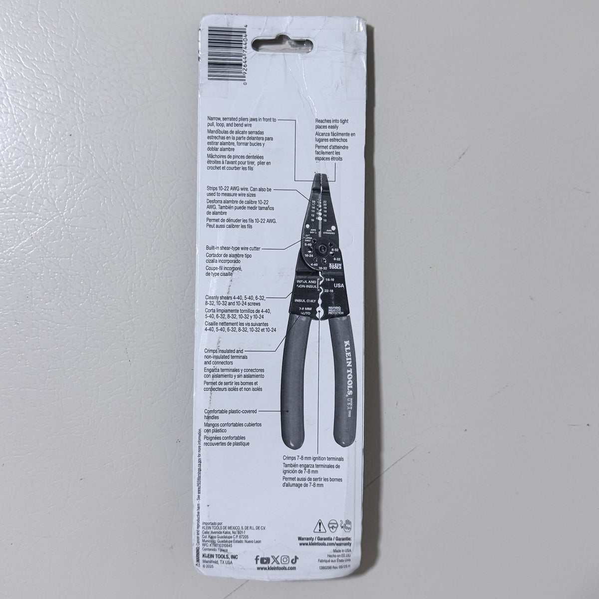 Klein Tools 1010 Long-Nose Multi-Purpose Tool, Wire Stripper Crimper - view 3 of 4