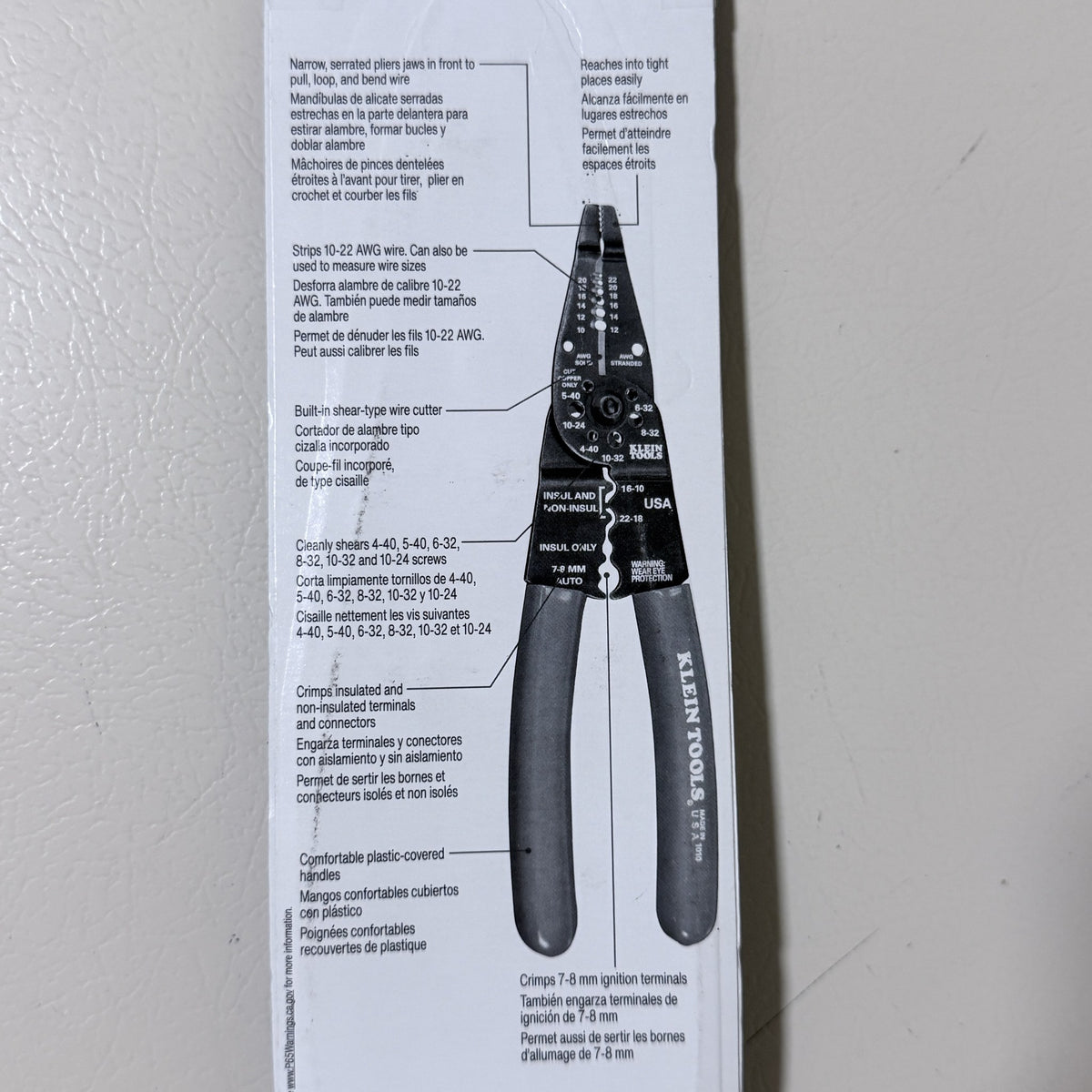 Klein Tools 1010 Long-Nose Multi-Purpose Tool, Wire Stripper Crimper - view 4 of 4