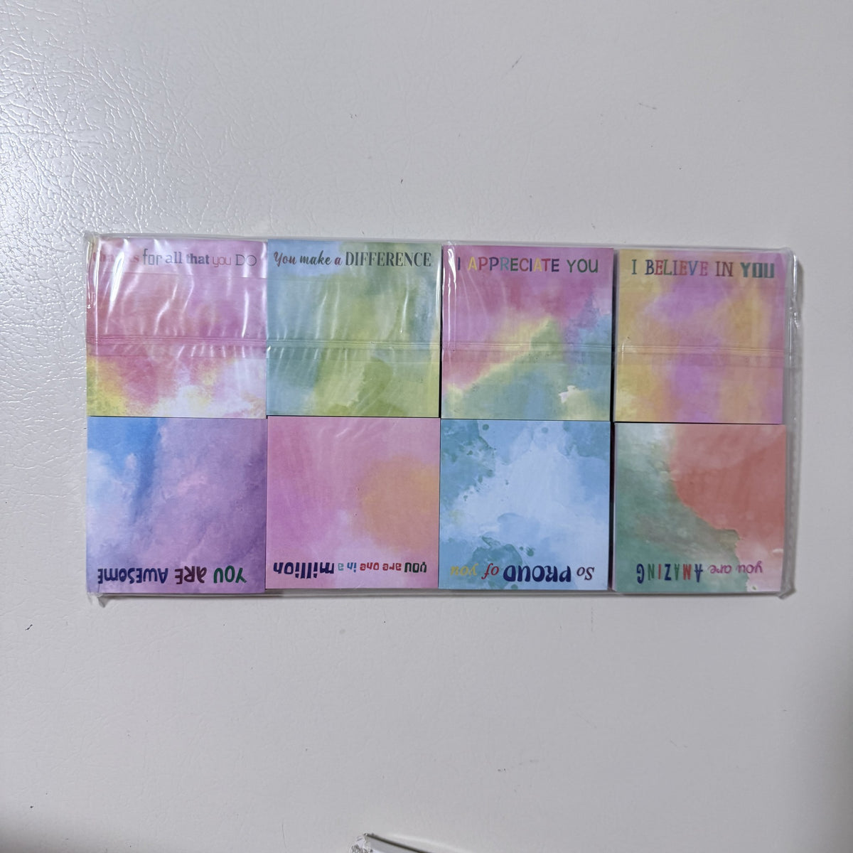 24 Pads Inspirational Sticky Notes, 3 x 3 in, Watercolor - view 1 of 10
