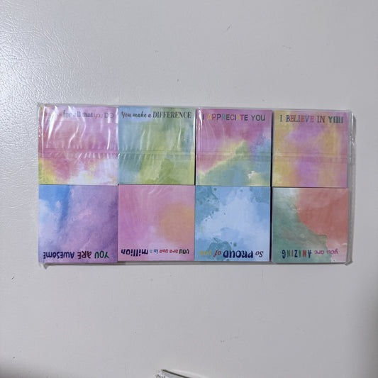 24 Pads Inspirational Sticky Notes, 3 x 3 in, Watercolor - view 1 of 10