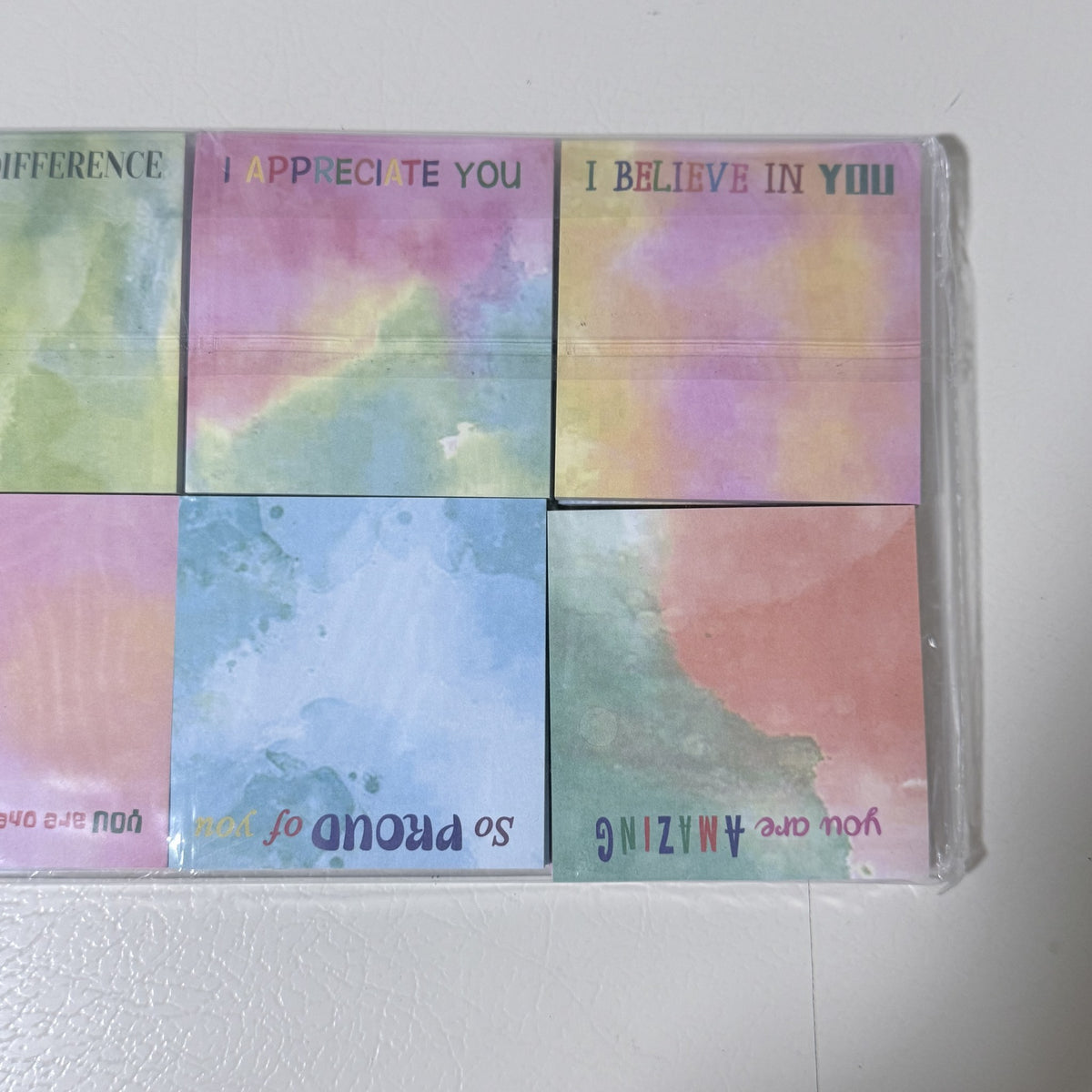 24 Pads Inspirational Sticky Notes, 3 x 3 in, Watercolor - view 3 of 10