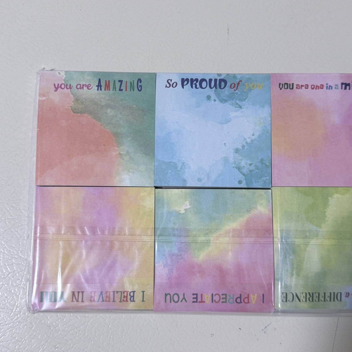 24 Pads Inspirational Sticky Notes, 3 x 3 in, Watercolor - view 4 of 10