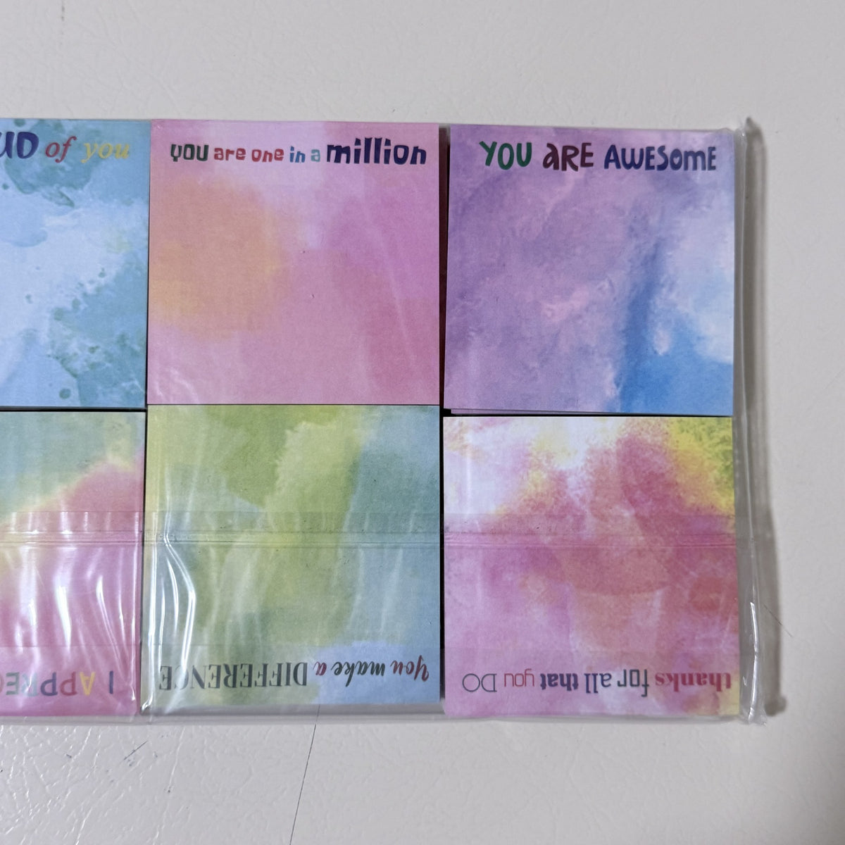 24 Pads Inspirational Sticky Notes, 3 x 3 in, Watercolor - view 5 of 10