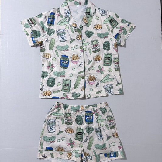 Girls Pickle Print Short Sleeve Pajama Set, Size 12 - view 1 of 8