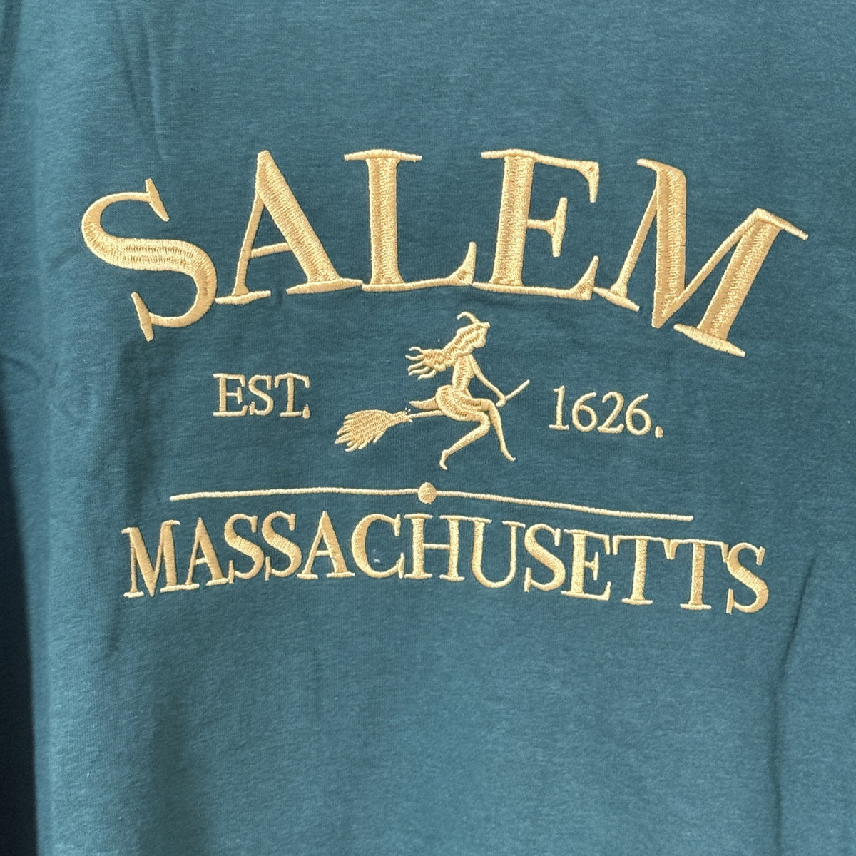 Salem Massachusetts Est. 1626 Embroidered Sweatshirt, Green, 2XL - view 3 of 8