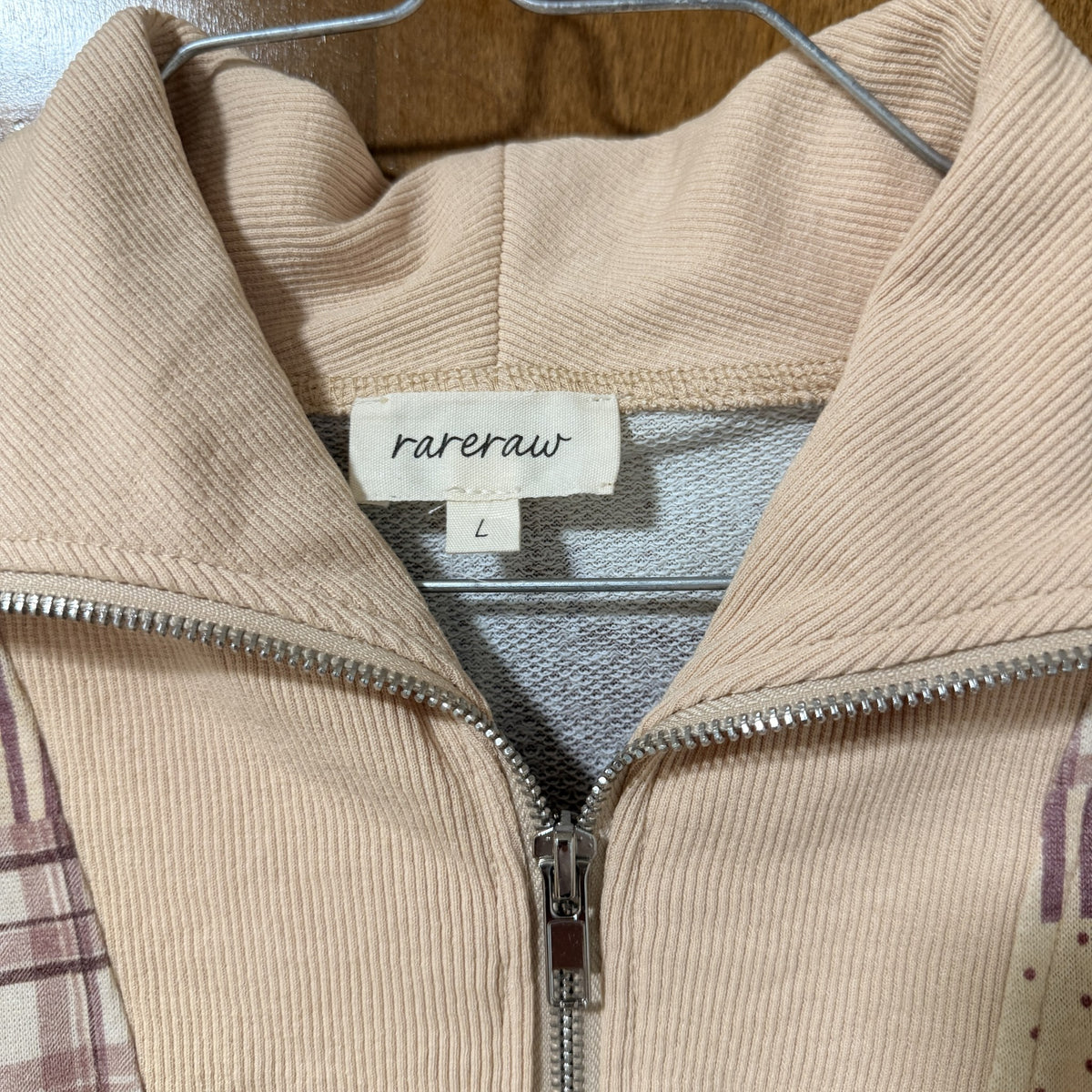 Rareraw Patchwork Half-Zip Sweatshirt and Wide Leg Pants Set, L - view 3 of 13