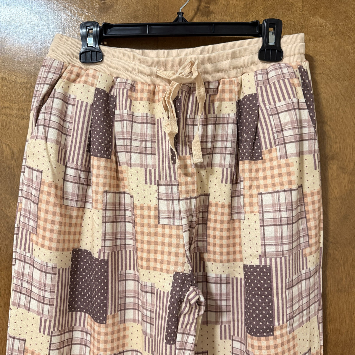 Rareraw Patchwork Half-Zip Sweatshirt and Wide Leg Pants Set, L - view 5 of 13