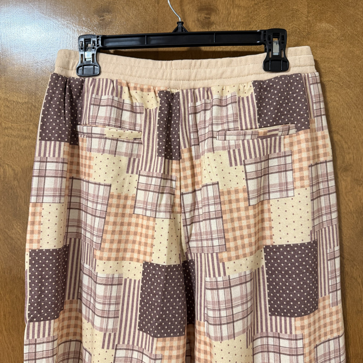 Rareraw Patchwork Half-Zip Sweatshirt and Wide Leg Pants Set, L - view 7 of 13