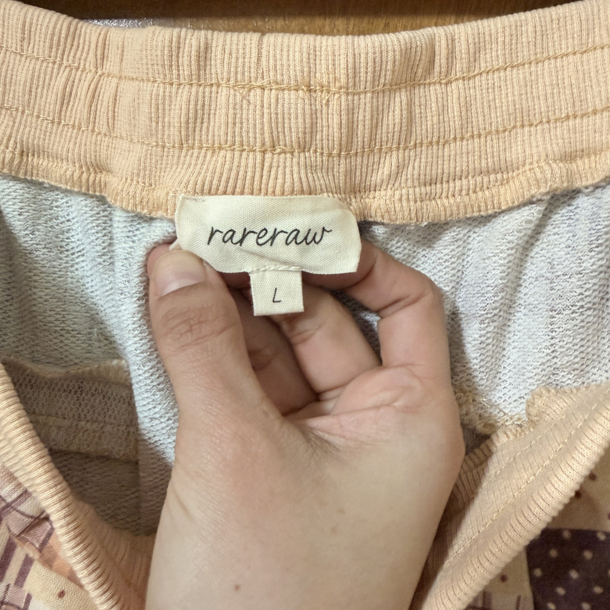 Rareraw Patchwork Half-Zip Sweatshirt and Wide Leg Pants Set, L - view 10 of 13