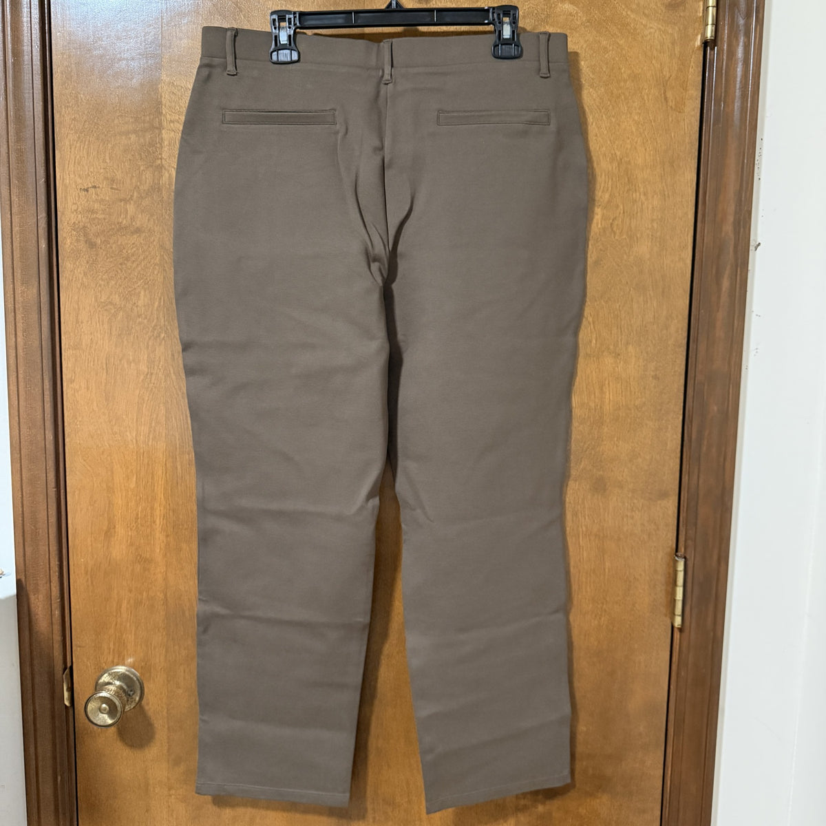 Quince Ultra-Stretch Ponte Straight Leg Pants, Dark Baltic Brown, XL - view 2 of 10