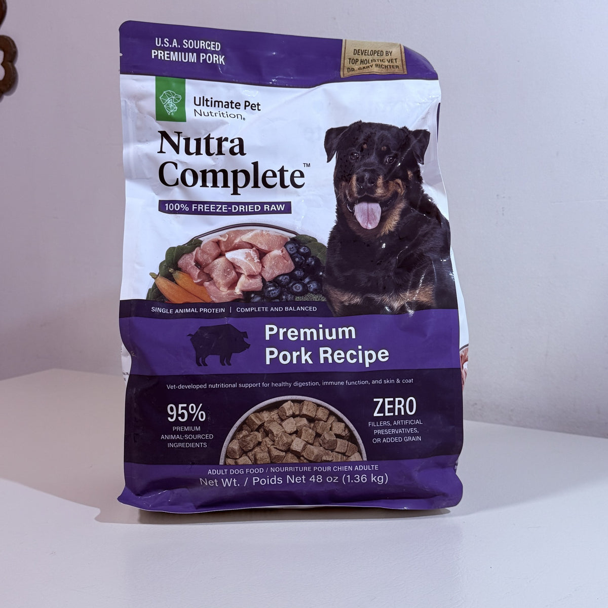 Nutra Complete Premium Pork Freeze-Dried Raw Dog Food 48 oz BB 2028 - view 1 of 6