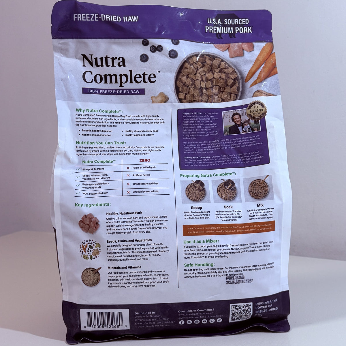 Nutra Complete Premium Pork Freeze-Dried Raw Dog Food 48 oz BB 2028 - view 2 of 6