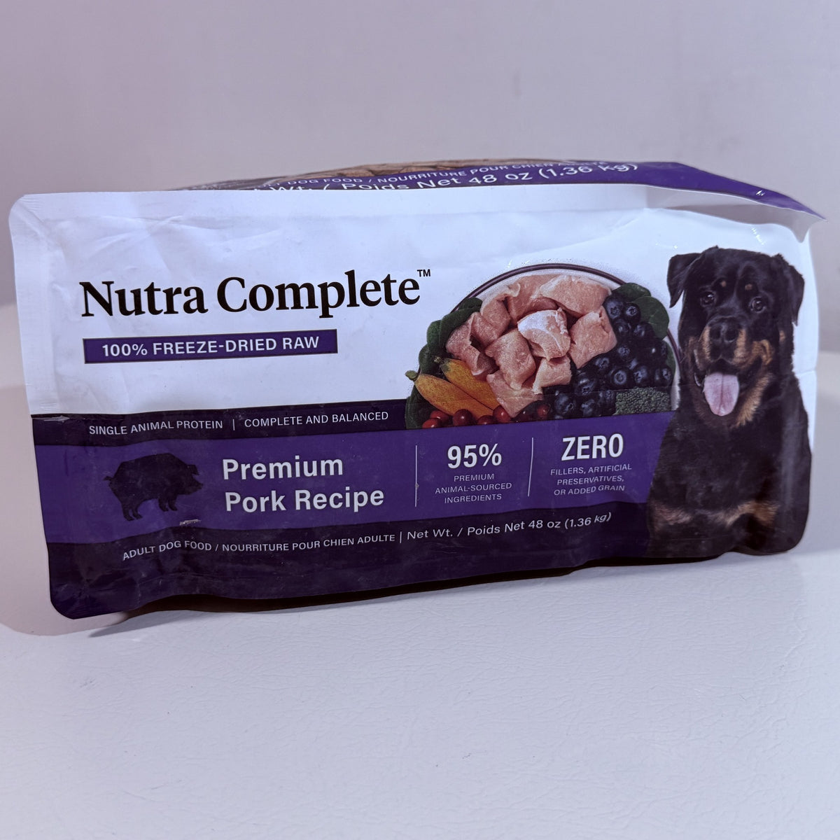 Nutra Complete Premium Pork Freeze-Dried Raw Dog Food 48 oz BB 2028 - view 6 of 6