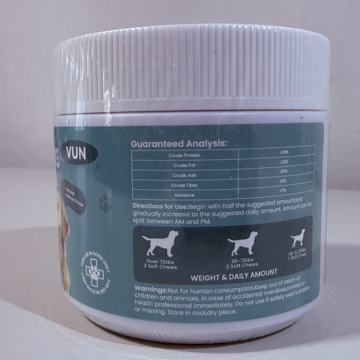 Soft Chews for Dogs 100 Count 8.8 oz Natural Salmon Flavor EXP 09/2027 - view 2 of 5