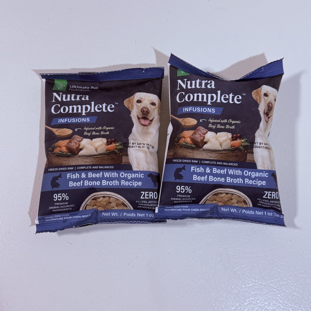 Nutra Complete Infusions Fish & Beef Dog Food 1 oz Lot of 2 BB 04/2027 - view 1 of 7