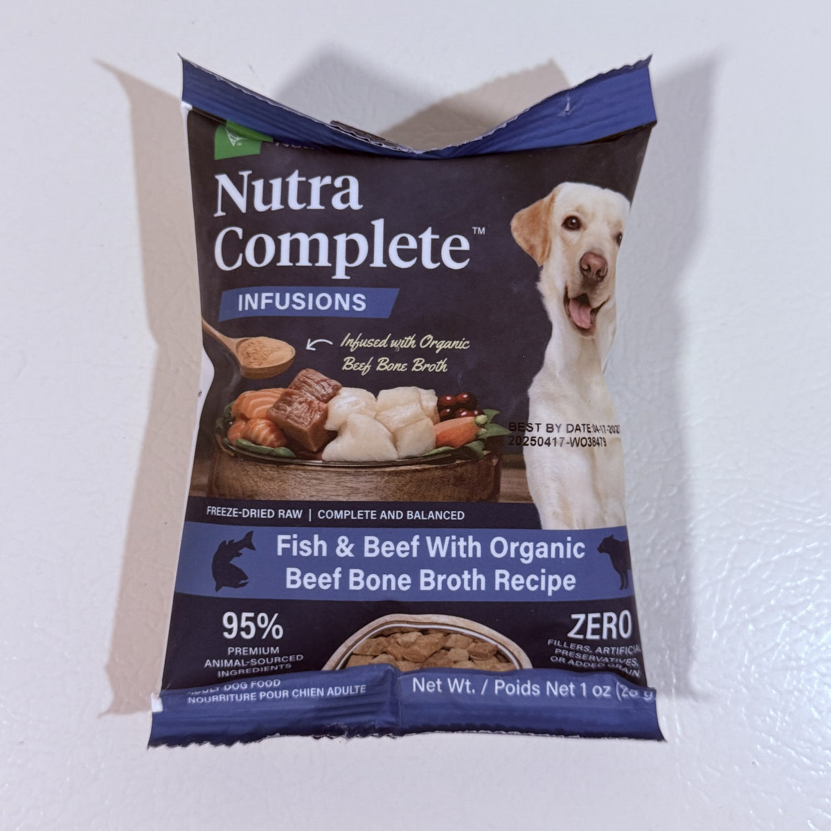 Nutra Complete Infusions Fish & Beef Dog Food 1 oz Lot of 2 BB 04/2027 - view 4 of 7
