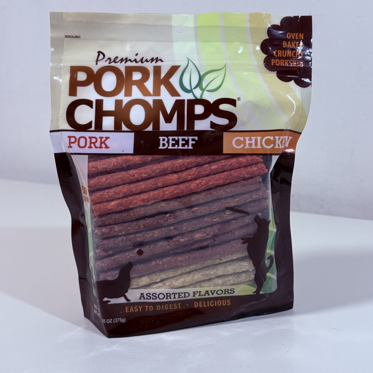 Pork Chomps Munchy Sticks Dog Treats Assorted 50 Count BB 02/2029 - view 1 of 4